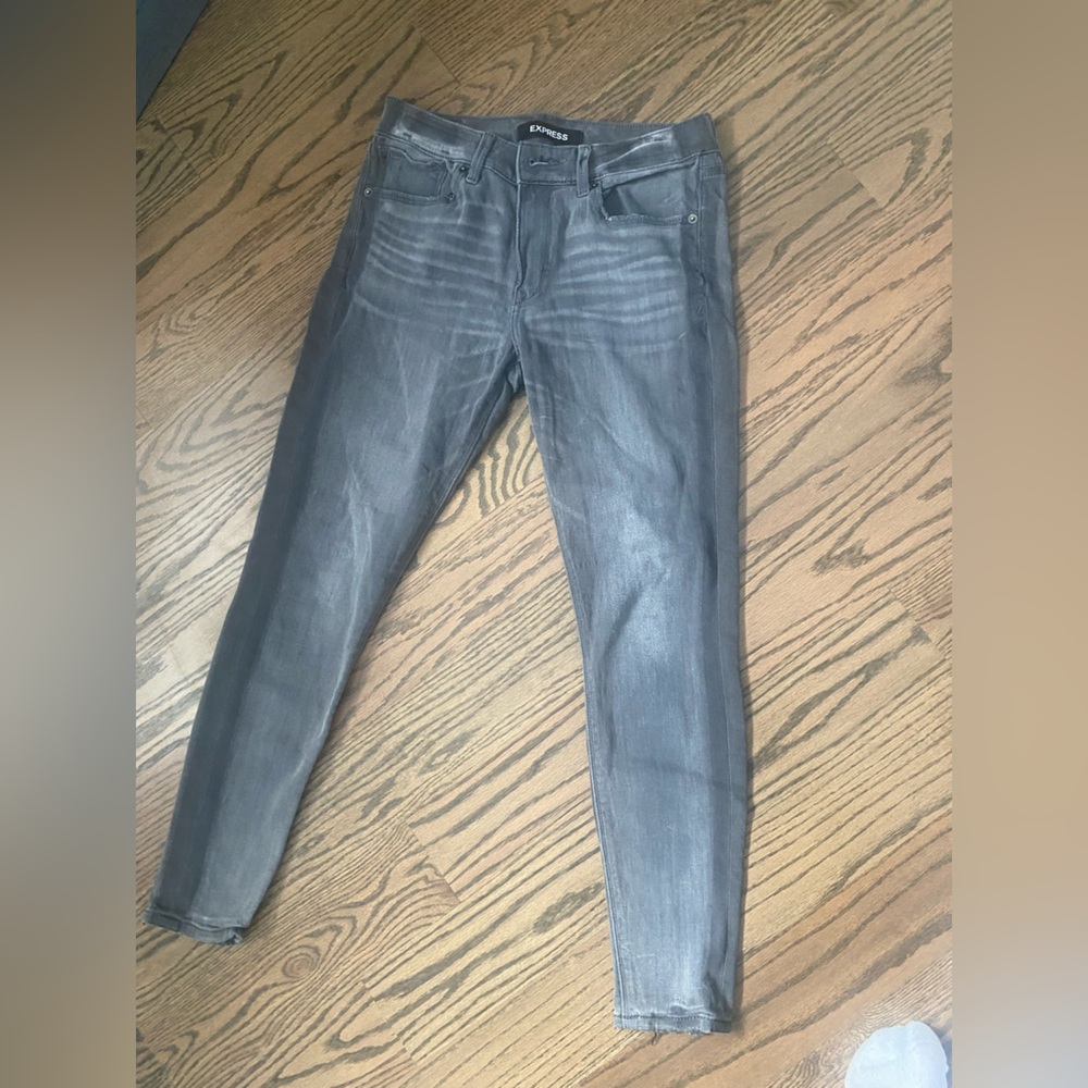 Express Gray Skinny Jeans